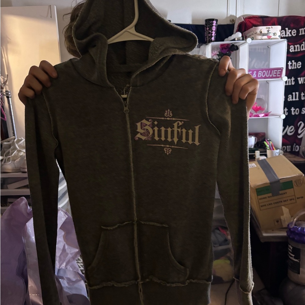 Affliction Sinful Gray Hoodie - Picture 2 of 7